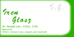 iren glosz business card